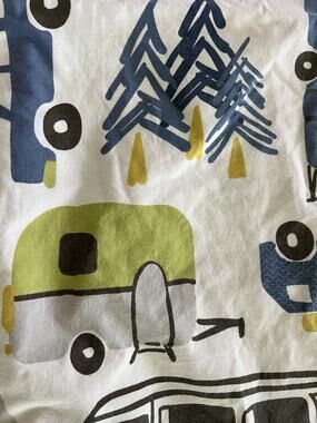 Ink + Ivy Cotton Duvet Cover Kids Road Trip Multi Cars Fun Camping Full Size